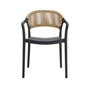 Garden chair Marion black-brown color 57x54x81cm