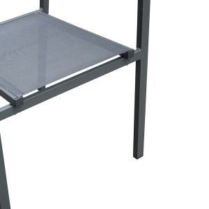 Garden chair Moly made of aluminum and textile in anthracite color 56.5x61x87.5cm