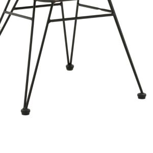 Garden chair Naoki with cushion artificial Pe rattan and black metal legs 74x70x72cm