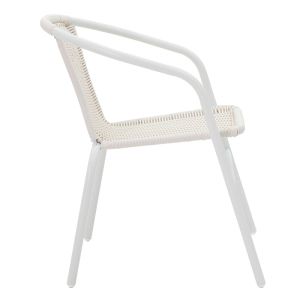 Obbi metal garden chair in white