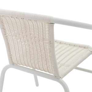Obbi metal garden chair in white