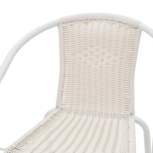 Obbi metal garden chair in white