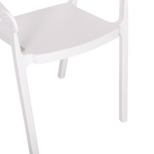 Garden chair Perfoe polypropylene in white 53.5x50.5x73hcm Hm5941.01