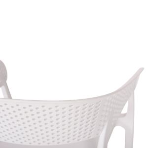 Garden chair Perfoe polypropylene in white 53.5x50.5x73hcm Hm5941.01