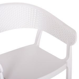 Garden chair Perfoe polypropylene in white 53.5x50.5x73hcm Hm5941.01