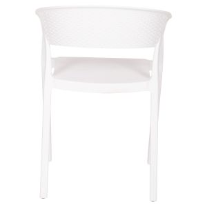 Garden chair Perfoe polypropylene in white 53.5x50.5x73hcm Hm5941.01