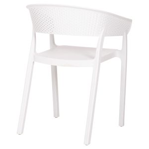 Garden chair Perfoe polypropylene in white 53.5x50.5x73hcm Hm5941.01