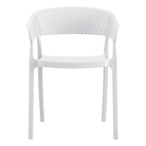 Garden chair Perfoe polypropylene in white 53.5x50.5x73hcm Hm5941.01