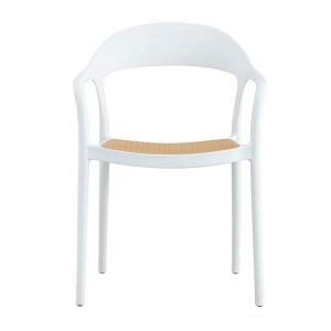 Garden chair Rival white-beige color 57x53x81cm