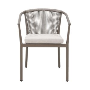 Garden chair Rybina in brown color, 57x62x78cm