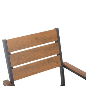 Garden chair Saga aluminum anthracite-polywood 55x55x86hcm Hm5981,03