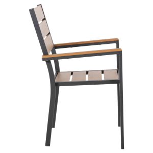 Garden chair Saga aluminum anthracite-polywood 55x55x86hcm Hm5981,03