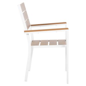 Garden chair Saga aluminum white-polywood 55x55x86hcm Hm5981,01