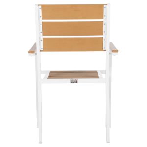 Garden chair Saga aluminum white-polywood 55x55x86hcm Hm5981,01