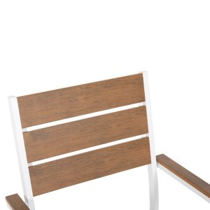 Garden chair Saga aluminum white-polywood 55x55x86hcm Hm5981,01