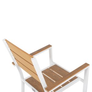 Garden chair Saga aluminum white-polywood 55x55x86hcm Hm5981,01