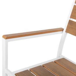 Garden chair Saga aluminum white-polywood 55x55x86hcm Hm5981,01