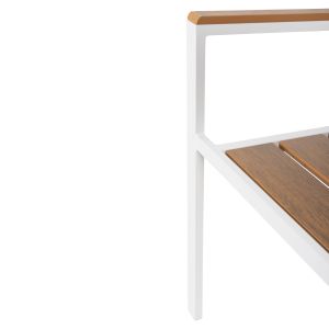 Garden chair Saga aluminum white-polywood 55x55x86hcm Hm5981,01