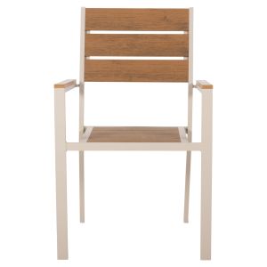 Garden chair Saga aluminum champagne color-polywood 55x55x86hcm Hm5981,04