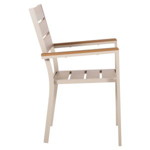 Garden chair Saga aluminum champagne color-polywood 55x55x86hcm Hm5981,04