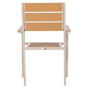 Garden chair Saga aluminum champagne color-polywood 55x55x86hcm Hm5981,04