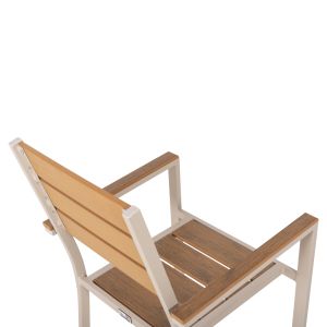 Garden chair Saga aluminum champagne color-polywood 55x55x86hcm Hm5981,04