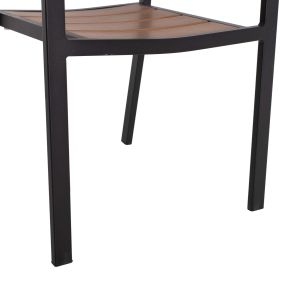 Garden chair Saga aluminum black - polywood 56x55x85.5hcm Hm5127.03