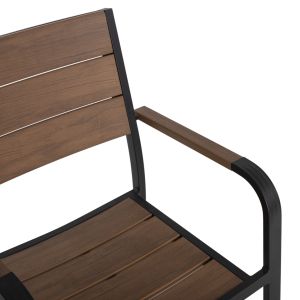 Garden chair Saga aluminum black - polywood 56x55x85.5hcm Hm5127.03