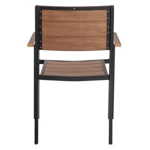 Garden chair Saga aluminum black - polywood 56x55x85.5hcm Hm5127.03