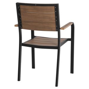 Garden chair Saga aluminum black - polywood 56x55x85.5hcm Hm5127.03