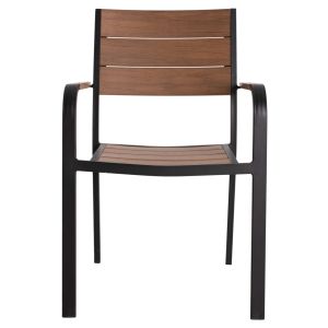 Garden chair Saga aluminum black - polywood 56x55x85.5hcm Hm5127.03