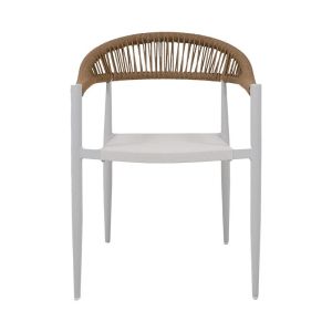 Garden chair Senegal in white, 56x60x78cm