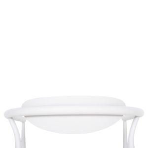 Garden chair Serly aluminum in white - white textile 56x61x74.5hcm Hm6052.01