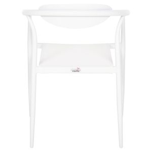 Garden chair Serly aluminum in white - white textile 56x61x74.5hcm Hm6052.01