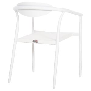Garden chair Serly aluminum in white - white textile 56x61x74.5hcm Hm6052.01