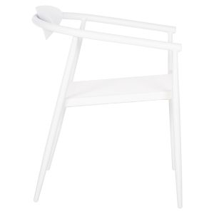 Garden chair Serly aluminum in white - white textile 56x61x74.5hcm Hm6052.01