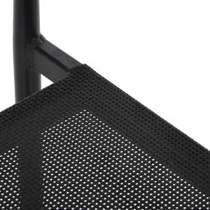 Garden chair Serly aluminum in white-black textile 56x61x74.5hcm Hm6052.02