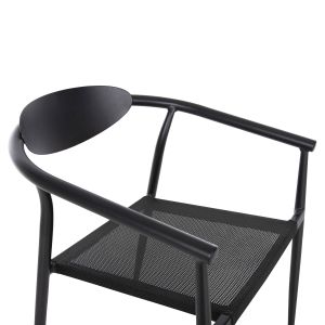 Garden chair Serly aluminum in white-black textile 56x61x74.5hcm Hm6052.02