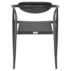 Garden chair Serly aluminum in white-black textile 56x61x74.5hcm Hm6052.02