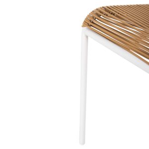 Garden chair Suki metal in white and artificial rattan 54x62x80hcm Hm6053,01