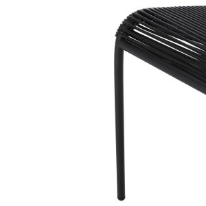 Garden chair Suki metal and artificial rattan in black 54x62x80hcm Hm6053,02