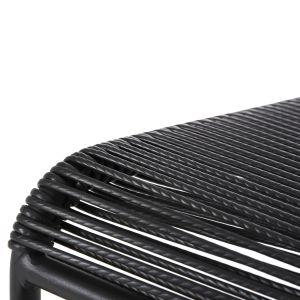Garden chair Suki metal and artificial rattan in black 54x62x80hcm Hm6053,02