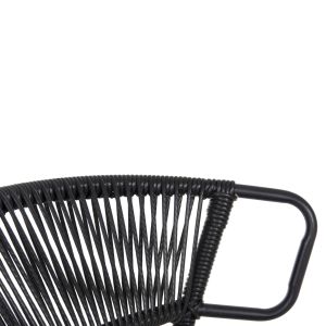 Garden chair Suki metal and artificial rattan in black 54x62x80hcm Hm6053,02