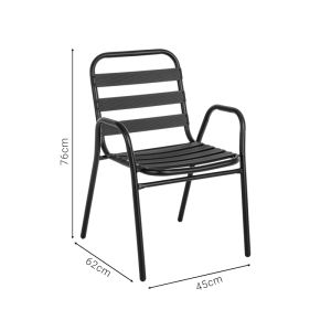 Garden chair Sussie metal champagne color 45x62x76cm
