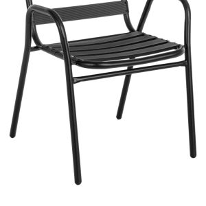 Garden chair Sussie black metal 45x62x76cm