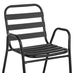 Garden chair Sussie black metal 45x62x76cm