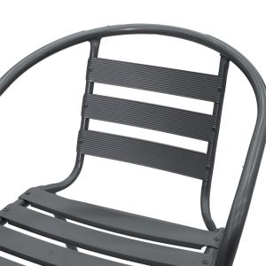 Garden chair Tade metal in dark gray color