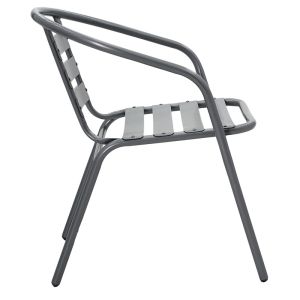 Garden chair Tade metal in dark gray color
