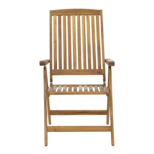 Garden chair Zerco natural solid acacia wood 61x65x110cm