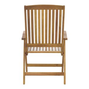 Garden chair Zerco natural solid acacia wood 61x65x110cm